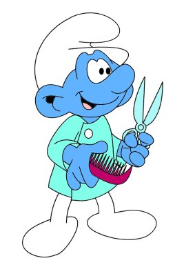 This Smurf's ready for putting on
          the clips