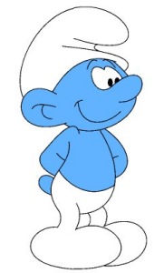 A Smurf from the cartoon