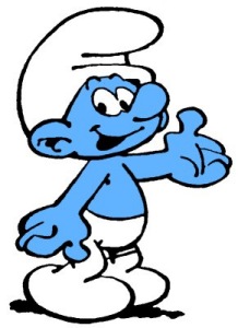 A Smurf from the comic books