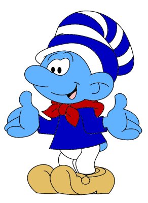 This Smurf looks ready to do his job