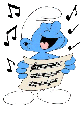 Singer Smurf just
              singing his heart out
