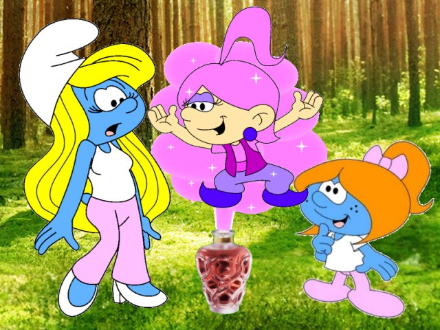 Smurfette and Sassette meet Ghinelle