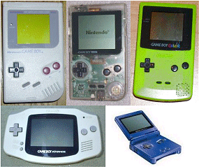 The various versions of Gameboy