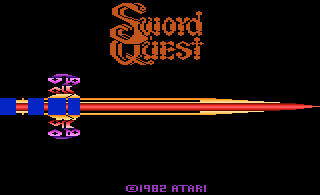 Atari 2600 Swordquest: Earthworld title screen