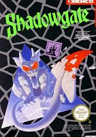 NES Shadowgate game box